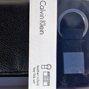 Men's Leather Wallet and Key Fob Set